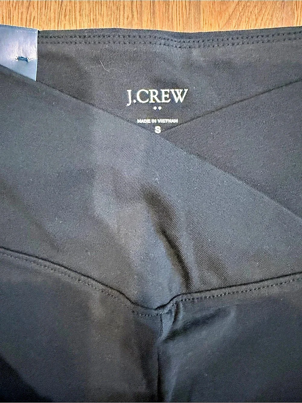 J.Crew Cropped crossover Legging Black Size Small NWT